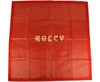 Gucci Women's Red Silk With Gold Star Print And "guccy" Logo Scarf 519591 6500 In Red