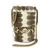 GUCCI Gucci Women's Zumi / Snakeskin Mini Drawstring Bucket Chain Bag