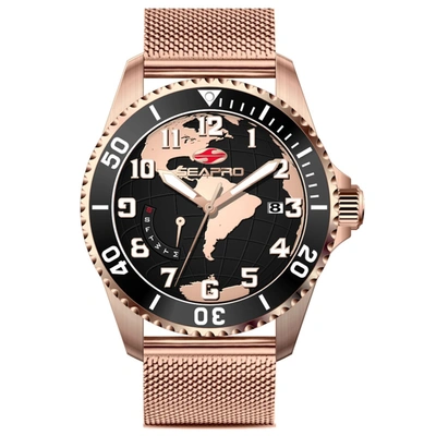 Seapro Men's Voyager Black Dial Watch In Pink