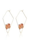 Eye Candy La Kite Quartz Earrings - Blush In Beige