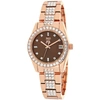 JIVAGO WOMEN'S CHOCOLATE BROWN DIAL WATCH