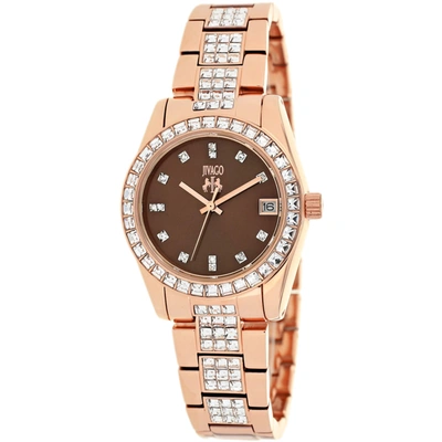 Jivago Women's Chocolate Brown Dial Watch In Brown / Gold Tone / Rose / Rose Gold Tone