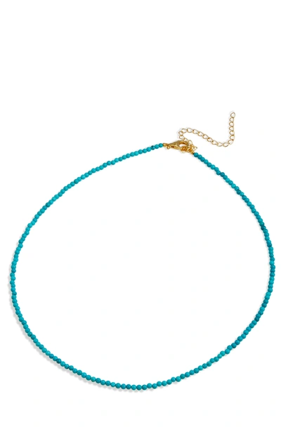 SAVVY CIE JEWELS BLUE TURQUOISE STONE NECK.