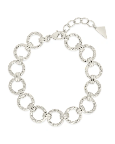 STERLING FOREVER MOLTEN CHAIN BRACELET