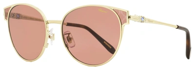 Chopard Women's Imperiale Sunglasses Schc21s 0594 Gold/havana 56mm