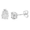 Vir Jewels 1/4 Cttw 26 Stones Round Lab Grown Diamond Studs Earrings .925 Sterling Silver Prong Set 2/5 Inch In Silver
