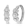 Vir Jewels 1 Cttw Round Lab Grown Diamond Hoop Earrings In .925 Sterling Silver Prong Set 2/3 Inch In Silver