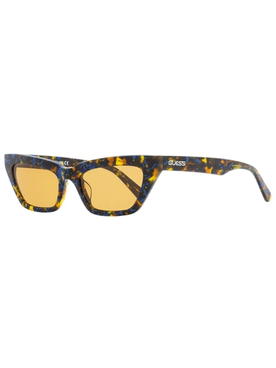 Guess Women's J Balvin Sunglasses Gu8226 55e Colored Havana 52mm In Yellow