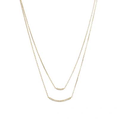 Liv Oliver 18k Gold Layer Bar Necklace