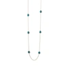 Liv Oliver 18k Gold Turquoise Necklace In Blue
