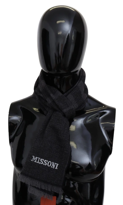 MISSONI STRIPED WOOL UNISEX NECK WRAP MEN'S SCARF