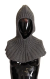 Dolce & Gabbana Gray 100% Cashmere Knitted Wrap One Size Scarf In Grey