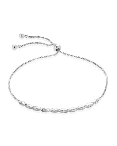 Sterling Forever Rhodium Plated Cz Bracelet In Silver