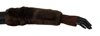 Dolce & Gabbana Brown Elbow Length Finger Less Fur Gloves In Brown