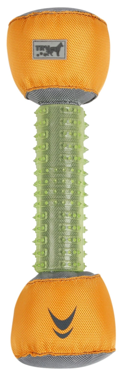 Pet Life Hoist A Fetch Durable Nylon And Rubber Toy In Green