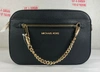 Michael Kors Jet Set Zi Chain Saffiano Leather Crossbody Bag In Black