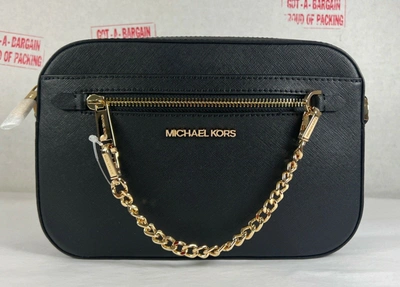 MICHAEL KORS MICHAEL KORS JET SET ZI CHAIN SAFFIANO LEATHER CROSSBODY BAG