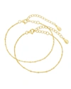 Sterling Forever Sterling Silver Chloe Bracelet Set Of 2 In Gold