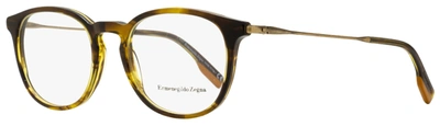 Ermenegildo Zegna Men's Oval Eyeglasses Ez5125 098 Striated Brown-green 50mm