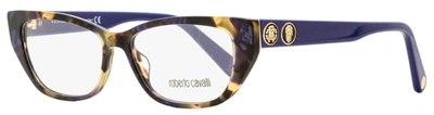 Roberto Cavalli Women's Cateye Eyeglasses Rc5108 055 Havana/navy Blue 52mm