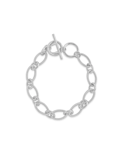 Sterling Forever Chain Linked Toggle Bracelet In Silver