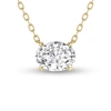 LAB GROWN DIAMONDS LAB GROWN 3/4 CTW FLOATING OVAL DIAMOND SOLITAIRE PENDANT IN 14K YELLOW GOLD