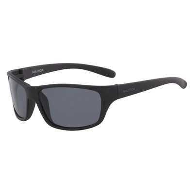 Nautica Mens Oversized Sunglasses With Matte Frame In Black