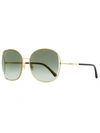 Jimmy Choo Tinka Square Sunglasses In Gold