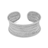 Liv Oliver Sterling Silver Woven Cuff Bracelet