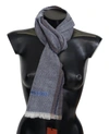 Missoni Elegant Gray Wool Scarf With Stripes And Fringes In Grey