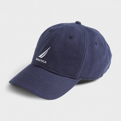 Nautica Mens J-class Embroidered Cap In Blue