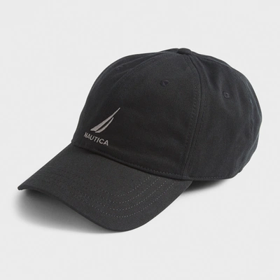 Nautica Mens J-class Embroidered Cap In Black