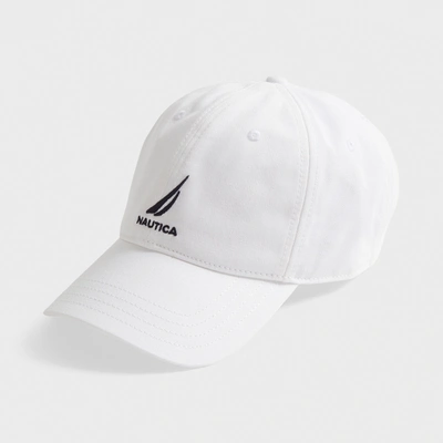 Nautica Mens J-class Embroidered Cap In White