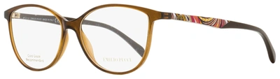 Emilio Pucci Women's Oval Eyeglasses Ep5008 048 Brown 54mm In White