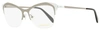 Pucci Women's Geometric Eyeglasses Ep5074 008 Ruthenium/white/black 53mm In Multi