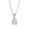 Vir Jewels 1/10 Cttw Lab Grown Diamond Circle Pendant Necklace .925 Sterling Silver For Women 1/4 Inch With 18 In Silver