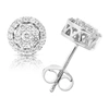 Vir Jewels 1/2 Cttw Round Diamond Stud Earrings In .925 Sterling Silver With Rhodium In Silver