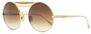 Roberto Cavalli Women's Round Sunglasses Rc1137 32g Gold 58mm In Brown