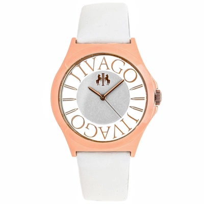 Jivago Fun Quartz White Dial Ladies Watch Jv8434 In Gold Tone / Rose / Rose Gold Tone / White