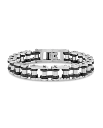Sterling Forever Bolt Watch Band Chain Bracelet In Silver