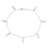 A & M Sterling Silver Dolphin Charm Anklet