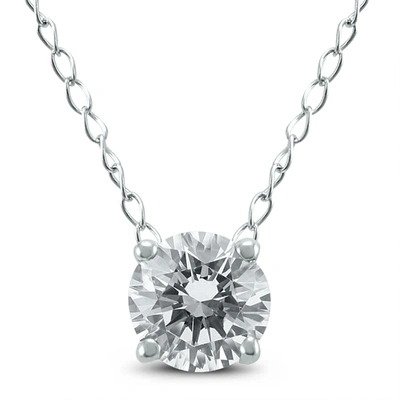 The Eternal Fit 14k 0.25 Ct. Tw. Necklace In Silver