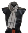 Missoni Multicolor Wool Stripe Fringe Scarf Unisex In Grey