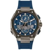 Bulova Men's Chronograph Precisionist X Blue Epdm Rubber Strap Watch 44.5mm In Blue