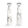 Anna New York Coluna Candle Holders Marble & Silver