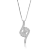 Vir Jewels 1/6 Cttw Lab Grown Diamond .925 Sterling Silver Bypass Pendant Necklace 2/5 Inch With 18 Inch Chain In Silver