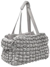 Pet Life Bubble Vogue Ultra Plush Designer Carrier In Grey