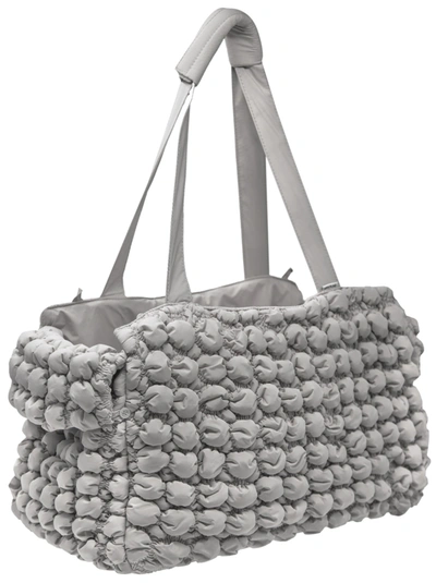 Pet Life Bubble Vogue Ultra Plush Designer Carrier In Grey