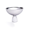 Anna New York Coluna Marble Nut Bowl In Silver