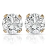 Pompeii3 1ct Diamond Studs 14k Yellow Gold In Silver